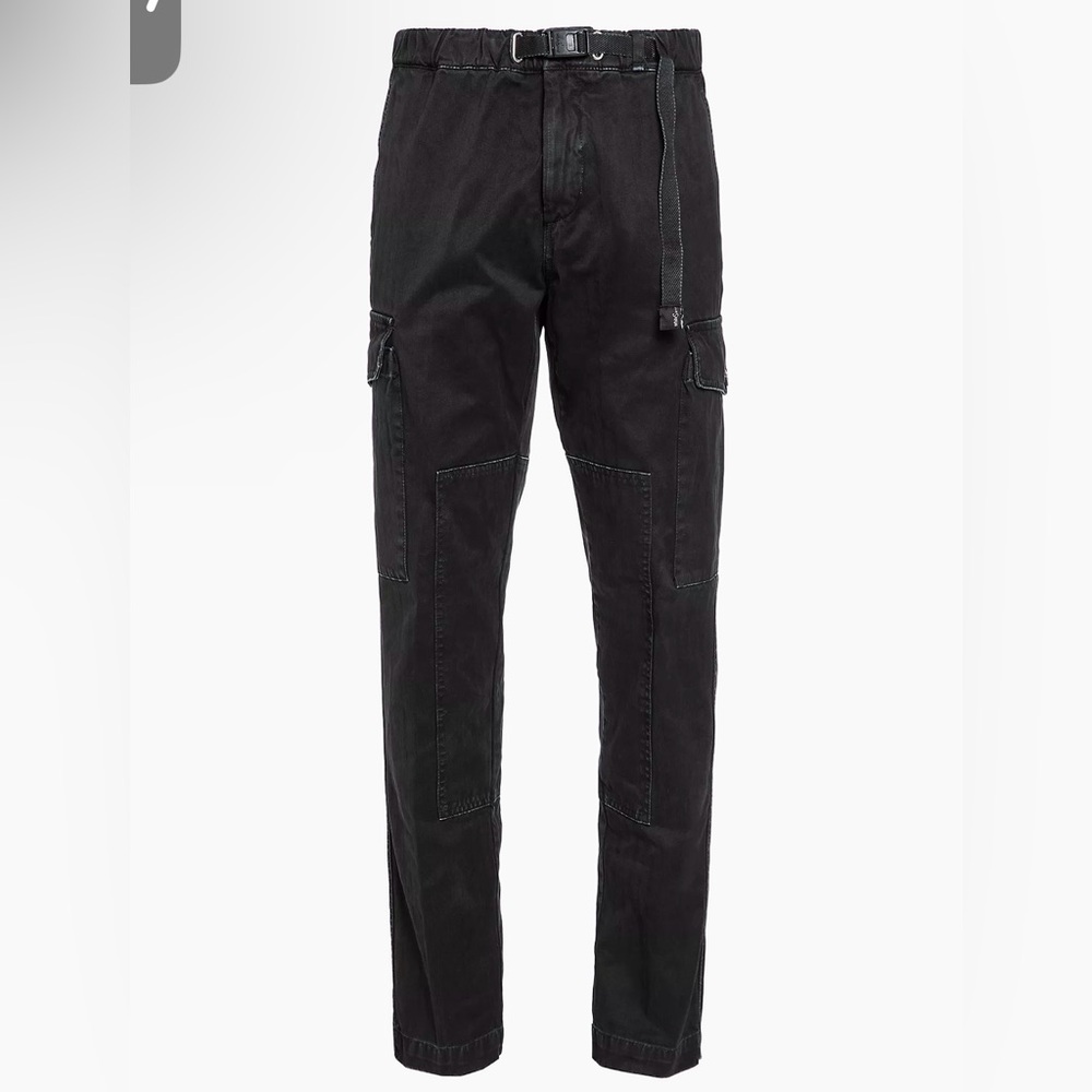 NWT MSRP $268 White Sand Black Herringbone Cargo Pants Men's US 40 EU 50